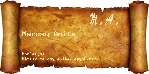 Marosy Anita névjegykártya